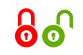 Lock unlock vector icon Royalty Free Stock Photo