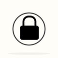 Lock and unlocked vector icons security padlock, password, privacy symbol for graphic design, logo, web site, social Royalty Free Stock Photo