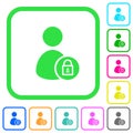 Lock user account vivid colored flat icons