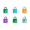 Lock Vector Icon Full Color Royalty Free Stock Photo