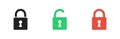 Lock vector icon. Padlock icons set on white background Royalty Free Stock Photo