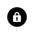 Lock vector icon, unlock symbol. Simple, flat design, Solid icons style for business, social media, web and mobile app Royalty Free Stock Photo