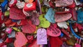 Lock wall on N Seoul Tower, Seoul, South Korea Royalty Free Stock Photo