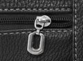 The lock on the zipper. macro