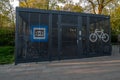 a lockable bicycle garage