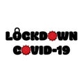 Basic RGBlockdown corona virus letter covid-19 pandemic illustration vector