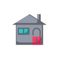Lockdown home Icon vector illustration Royalty Free Stock Photo