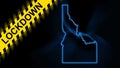 Lockdown Idaho, outline map Coronavirus, Outbreak quarantine