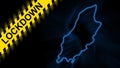 Lockdown Isle of Man, outline map Coronavirus, Outbreak quarantine