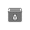 Lockdown line icon