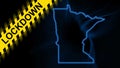 Lockdown Minnesota, outline map Coronavirus, Outbreak quarantine