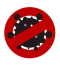 Set icons Pandemic stop Coronavirus outbreak covid-19 sign