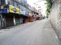 Lockdown period road in kestopur, kolkata during coronavirus outbreak