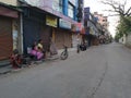 Lockdown period road in kestopur, kolkata during coronavirus outbreak