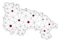 Lockdown Polygonal 2D Mesh Vector Map of La Rioja Spanish Province Royalty Free Stock Photo