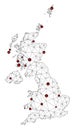 Lockdown Polygonal 2D Mesh Vector Map of United Kingdom