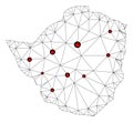 Lockdown Polygonal 2D Mesh Vector Map of Zimbabwe