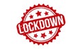 Lockdown Rubber Stamp. Red Lockdown Rubber Grunge Stamp Seal Vector Illustration - Vector Royalty Free Stock Photo