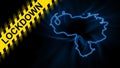 Lockdown Venezuela, outline map Coronavirus, Outbreak quarantine