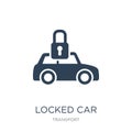 locked car icon in trendy design style. locked car icon isolated on white background. locked car vector icon simple and modern Royalty Free Stock Photo