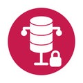 Locked database Isolated Vector icon which can easily modify or edit Royalty Free Stock Photo