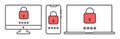 A locked device that requires a password. Phone, laptop and computer security