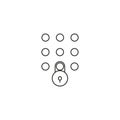 locked dial pad icon Royalty Free Stock Photo