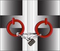 Chained locked door Royalty Free Stock Photo