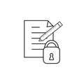 Locked File with Pencil