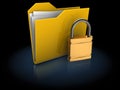 Locked folder Royalty Free Stock Photo