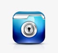 Locked folder icon / folder protection concept Royalty Free Stock Photo