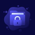 locked folder icon, vector design Royalty Free Stock Photo
