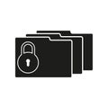 Locked folder icon. Vector illustration. EPS 10. Royalty Free Stock Photo