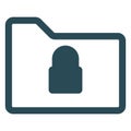 Locked Folder Isolated Vector Icon easily editable Royalty Free Stock Photo
