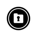 Locked folder logo, secret document icon, protected web folder, folder and lock symbol - Vector Royalty Free Stock Photo