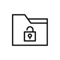 Locked Folder Vector Icon Royalty Free Stock Photo