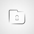 Locked folder vector icon Royalty Free Stock Photo