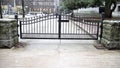 Locked gate by vancouver art gallery Royalty Free Stock Photo