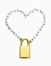 Locked heart Royalty Free Stock Photo