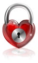 Locked heart concept Royalty Free Stock Photo