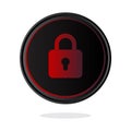 Locked icon. Protected data symbol. Safety button Vector. Security access illustration. Royalty Free Stock Photo