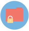 Locked Isolated Vector icon that can be easily edit or modified Royalty Free Stock Photo