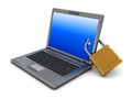 Locked laptop Royalty Free Stock Photo