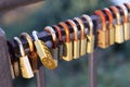 locked love padlocks on the fort