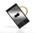 Locked mobile phone Royalty Free Stock Photo