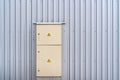 Locked outdoor electric distribution cabinet