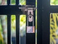 Locked padlock with at door.select focus Royalty Free Stock Photo