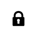 Locked padlock icon logo isolated on white background Royalty Free Stock Photo