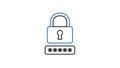 Security Lock and Password Input Icon Royalty Free Stock Photo
