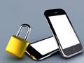 Locked phone Royalty Free Stock Photo